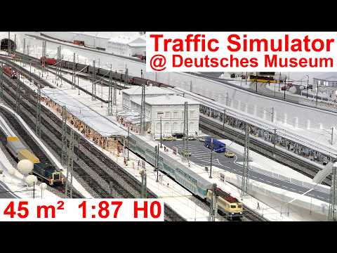 H0 Model Railway Deutsches Museum 1:87 – 45 m² White Layout Wernmünden Mobility Transport Simulator