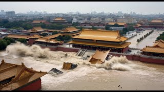 HUGE FLOOD 2025 | Beijing Underwater Overnight – Skyscrapers Crumble in Chaos (AI Short Film)