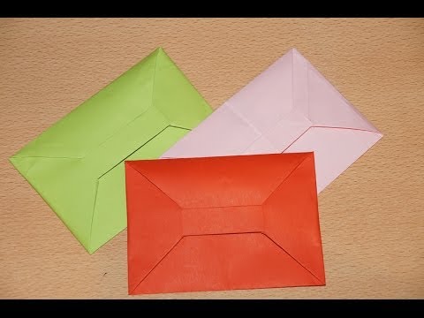 Aploksne origami no papīra montāžas shēma /// Origami paper envelope assembly diagramma