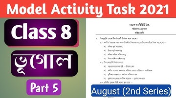 Class 8 Geography Model Activity Task 2021 Full Solve, Class 8 Model Activity Task 2021 Part 5