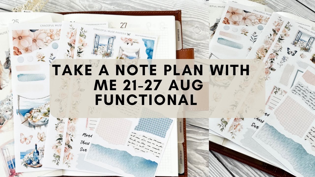 Take a note || A5 Plan with me || 21-27 Aug July 2023