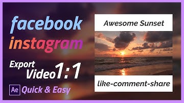 How to Create & Export a Square Video to |  facebook and instagram in | After effects