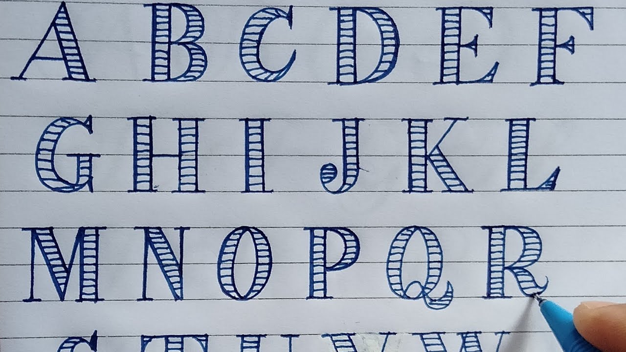 Different Handwriting Styles Alphabet