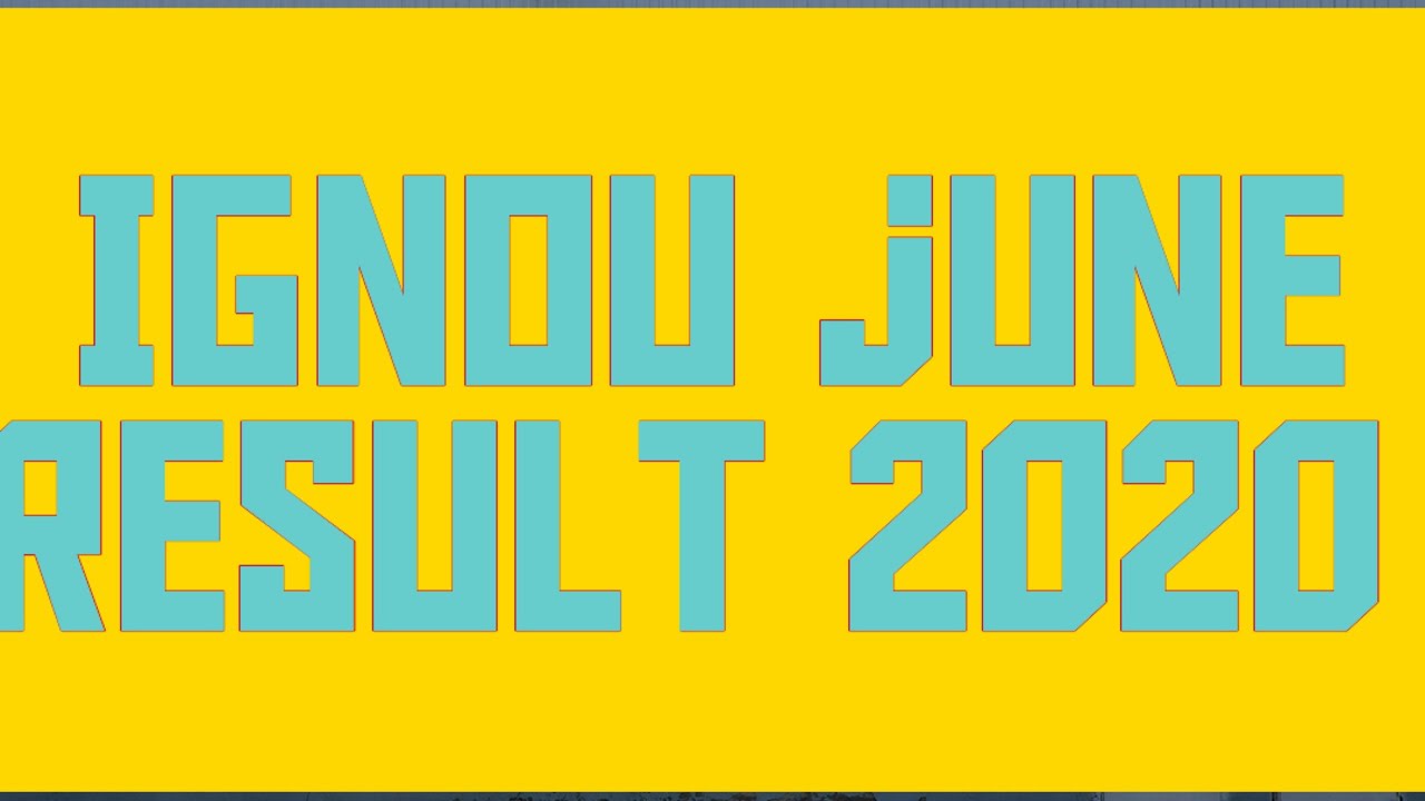 IGNOU  result 2020