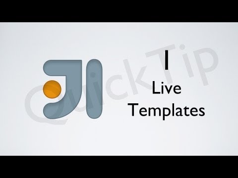 Video: Wie verwende ich IntelliJ Live-Vorlagen?