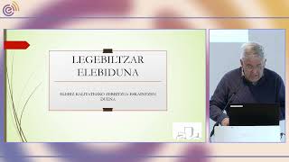 Eusko Legebiltzarra. Aitor Etxebarria. Euskara kudeaketa-sisteman integratzeko ibilbidea