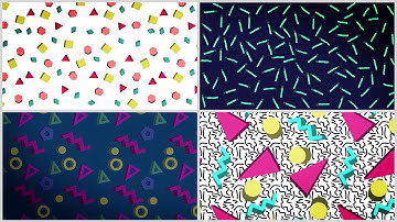 Memphis Seamless Patterns 3D