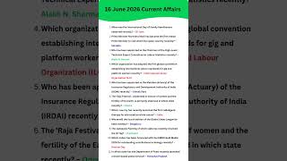 Current Affairs 16 June 2026 | Daily Current Affairs | Current Affairs in English #gk #currentaffair