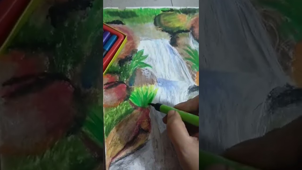 #waterfallpainting