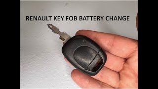 Renault Clio Megane Master Kango Key Fob Battery Replacement