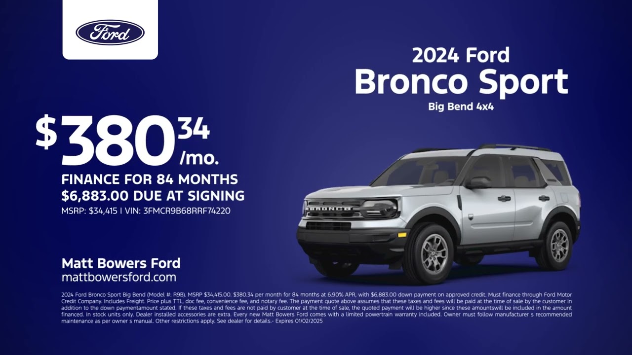 Ford Bronco Sport 11/29/2024 4616169