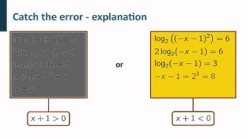 Solving Equations containing logarithm - Catch the Error - Explanation - Pre-university Calculus