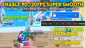 💫90,120 FPS+SUPER SMOOTH CONFIG BGMI 4.1 |BGMI LAG FIX CONFIG 4.1 | 120 FPS LAG FIX CONFIG PUBG 4.1