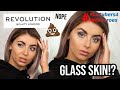 WTF IS THIS?! TESTING REVOLUTION GLASS SKIN MAKEUP! FIRST IMPRESSIONS + REVIEW #YOUTUBERS4NHSHEROES