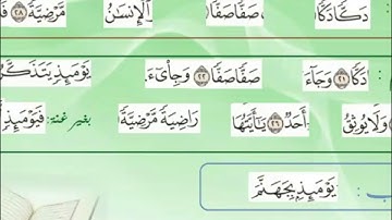 أهم أحكام التجويد سورة الفجر 21 - آخرها
