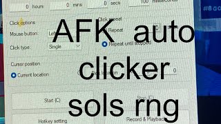 How to AFK in sols rng (pc only)