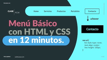 Menú Básico en HTML y CSS en 12 minutos con Adobe Dreamweaver