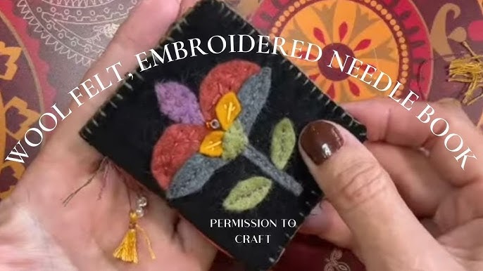 Embroidered felt needle book project - Maydel