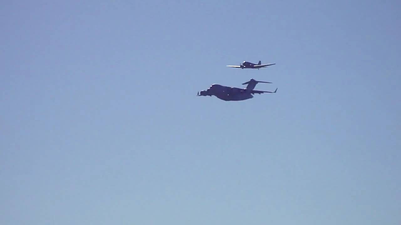 C-17 and C-47 Legacy Lifters Flyby at the 2009 Wings Over Houston Air Show