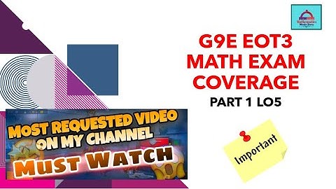 Grade 9E-Mathematics-EOT-Term-3-Part-1-Learning Objective-5-Q1,2,3 and 4