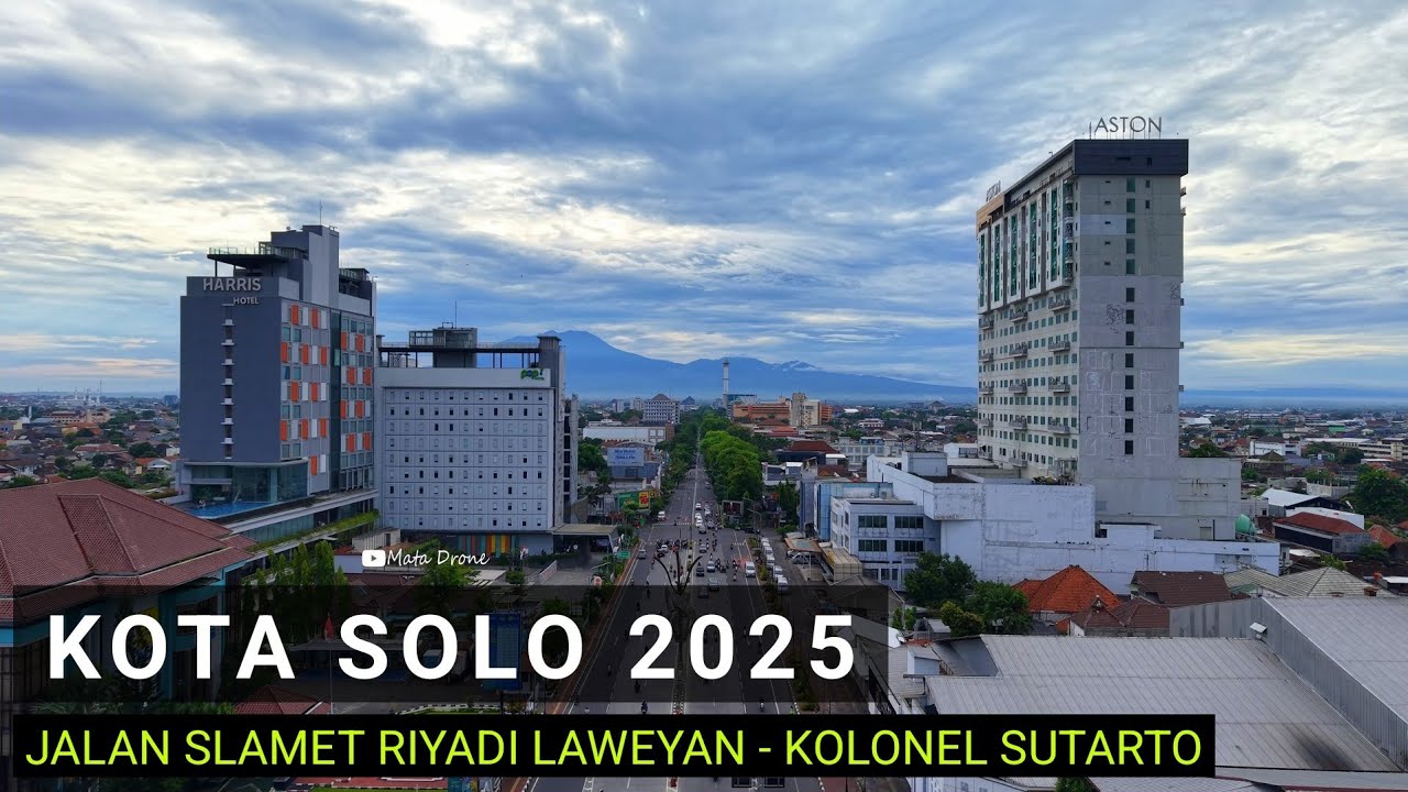 Drone View Kota Solo 2025, Jalan Slamet Riyadi Laweyan - Kolonel Sutarto Jebres