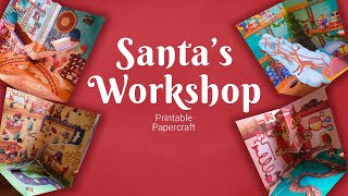 Santa's Workshop Christmas papercraft - how to assemble