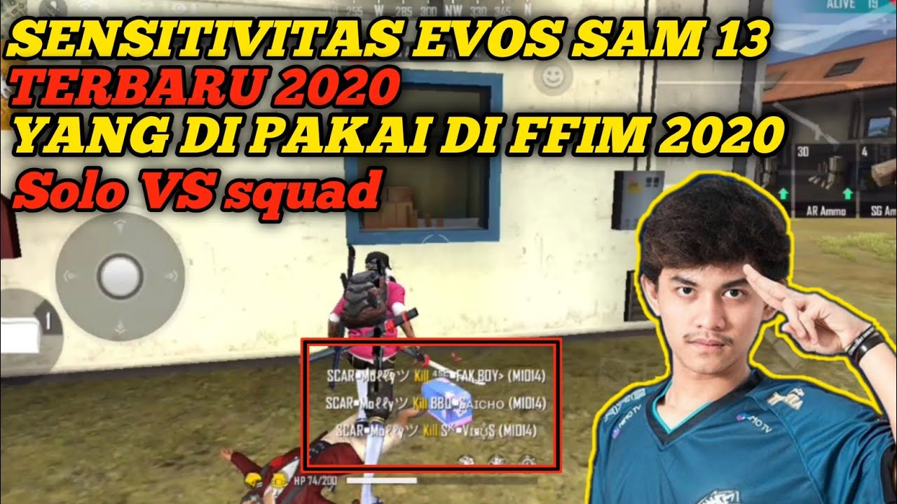 Sensitivitas Evos Sam 13 Terbaru 2020 Yang Dia Pakai Di Ffim 2020 Auto Headshoot Wajib Coba Youtube