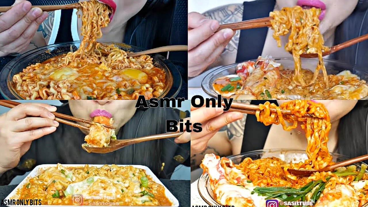 ASMR SAS ASMR NOODLES Compilation//Compilation///no talking///Bites only////asmr Mukbang//asmr food