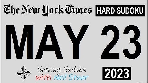 NYT HARD SUDOKU May 23, 2023