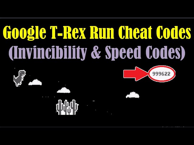Google dino chrome game with bot activated cheats 