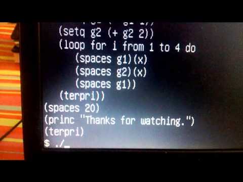 LISP Program drawing a zigzag line.