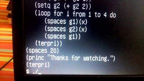 LISP Program drawing a zigzag line.