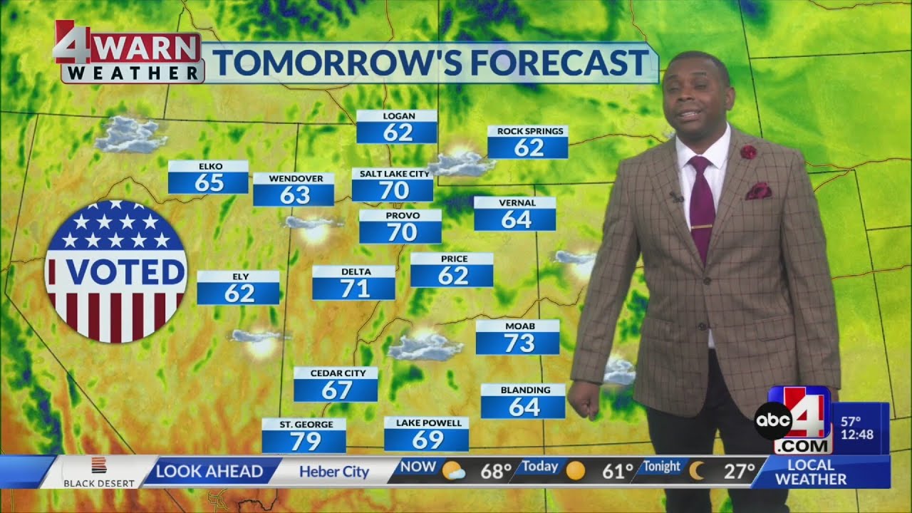 Mostly sunny skies and above average temperatures through midweek - YouTube