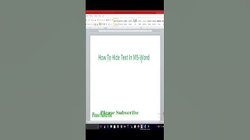 How to hide or unhide text in Micosoft word | How to Show and hide Text in Microsoft Word