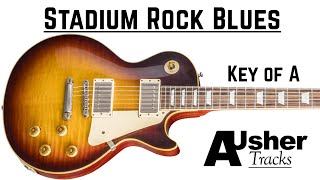 Video thumbnail of "Stadium Blues Rock in A | Guitar Backing Track"