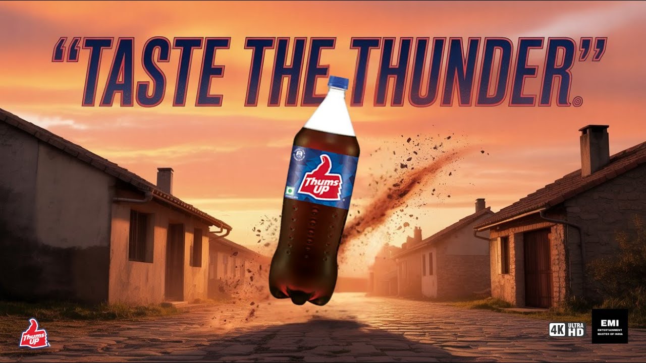 Thums Up - Taste The Thunder - AI Version Advertisement Video - AI Generated Video | 4K Ultra HD 