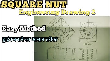 Square Nut (Engineering drawing 2)/Nut and Bolt assembly