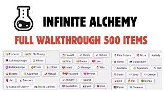 Infinite Alchemy Game Full Walkthrough 500 Items