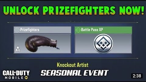 HOW TO UNLOCK/GET BOXING GLOVES / PRIZEFIGHTERS COD MOBILE | KNOCKOUT ARTIST SEASONAL EVENT | CODM