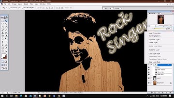 Photoshop 7.0: How to easily Make a Wood Burning Portrait photo effects