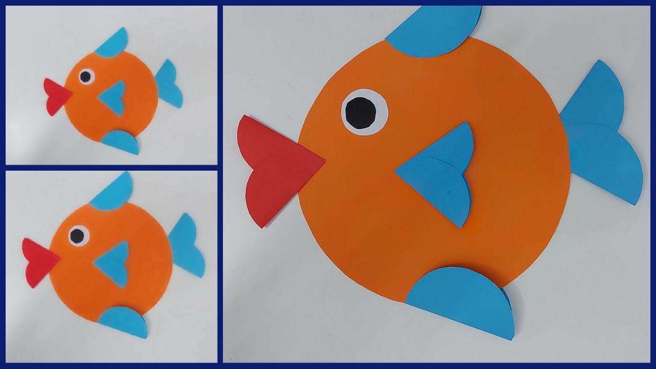 DIY Craft - How to make Paper Fish🐟🐬 Paper Circle Fish Craft🐟🐬Paper ...