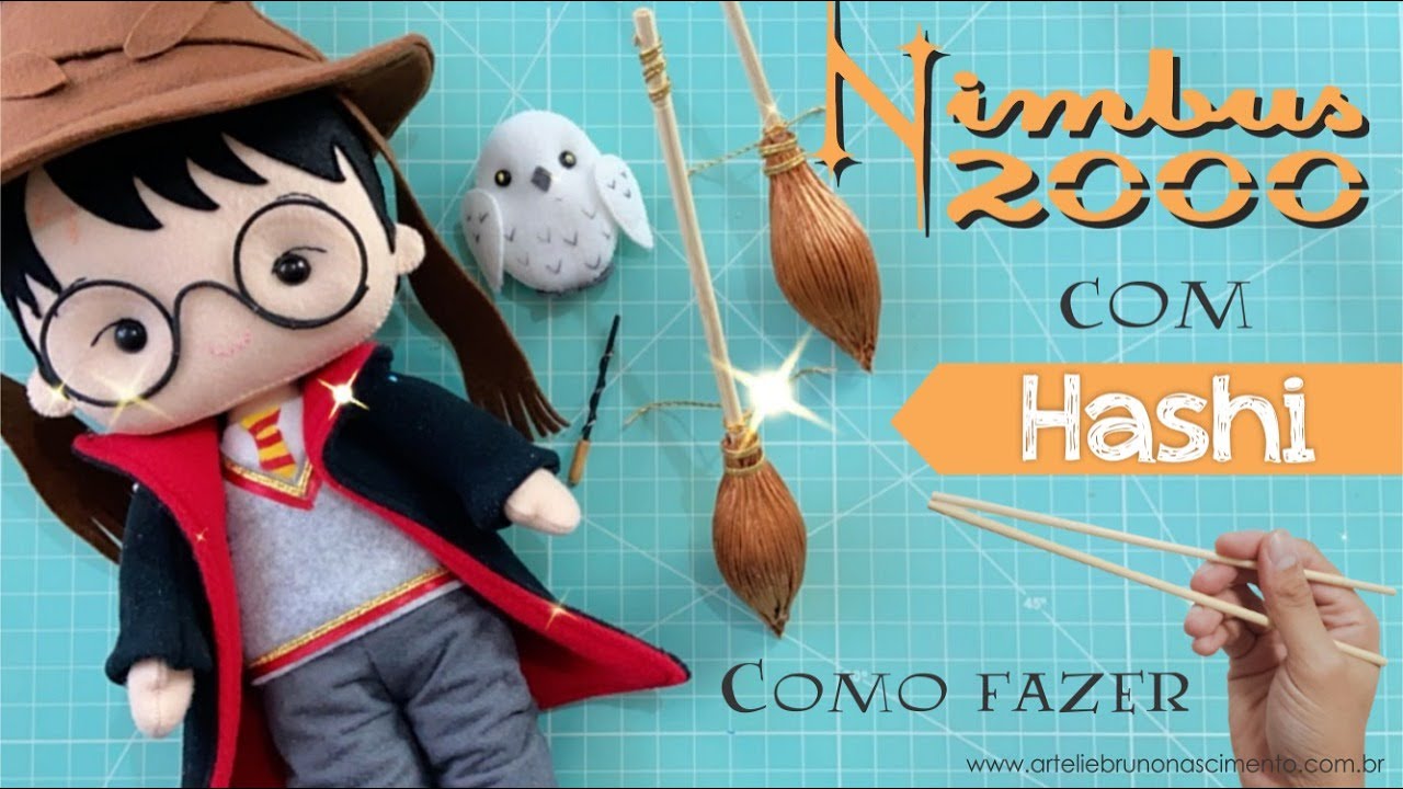 Como Fazer Vassoura realista Harry Potter com Hashi #diy #nimbus2000