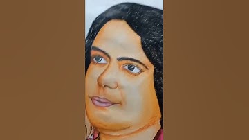 Thumbnail of kazi nazrul islam portrait drawing  with oil pastel #shorts