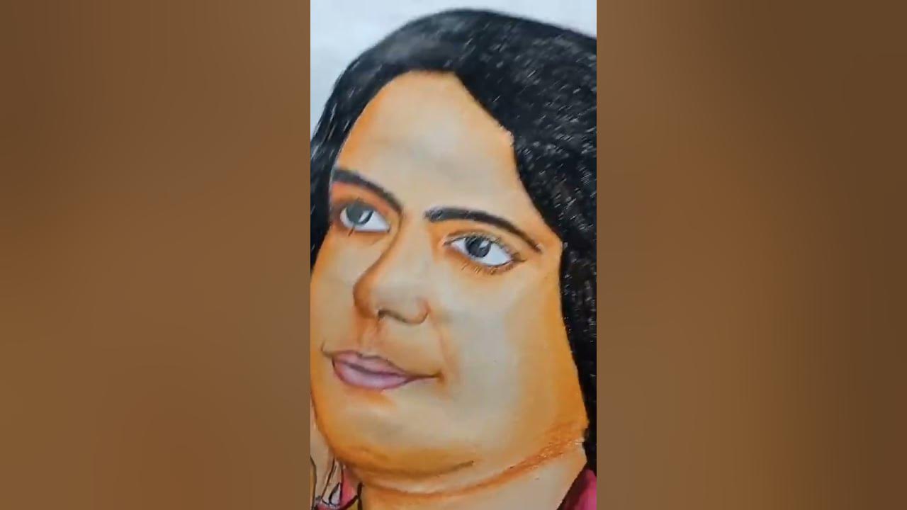 kazi nazrul islam portrait drawing  with oil pastel #shorts