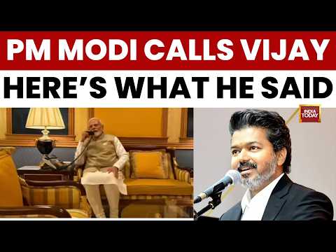 Vijay News: PM Modi Dials New Tamil Nadu CM Vijay, Hints At Cooperative Chapter Ahead | India Today