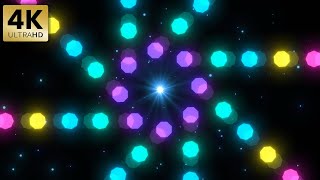 Royalty Free Neon Circle Light Bokeh Loop Background Animation Template