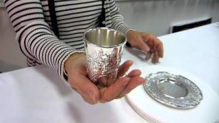 Silver Plated Jerusalem Kiddush Cup