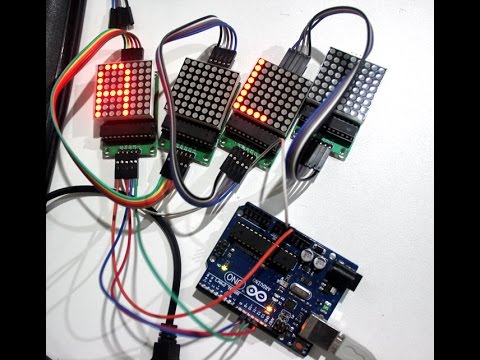 LED Dot Matrix 8x8 Arduino test - YouTube