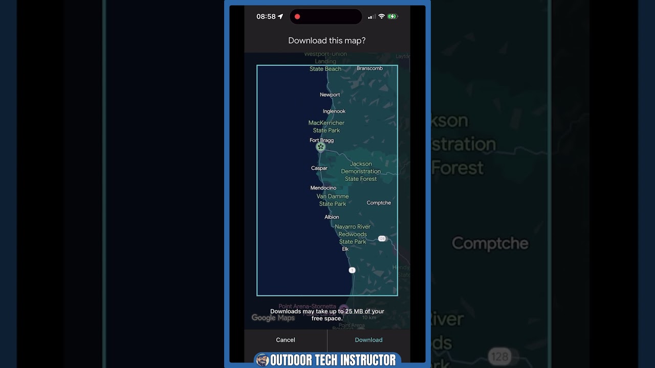 👉 Google Maps Offline Download via Menu