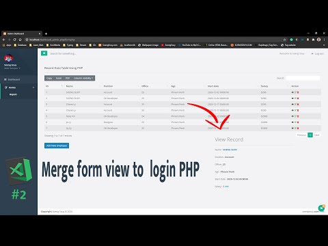 Merge form view to dashboard login PHP MySQL